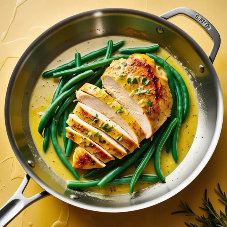 🍋 Lemon Garlic Butter Chicken and Green Beans Skillet Recipe 🍋