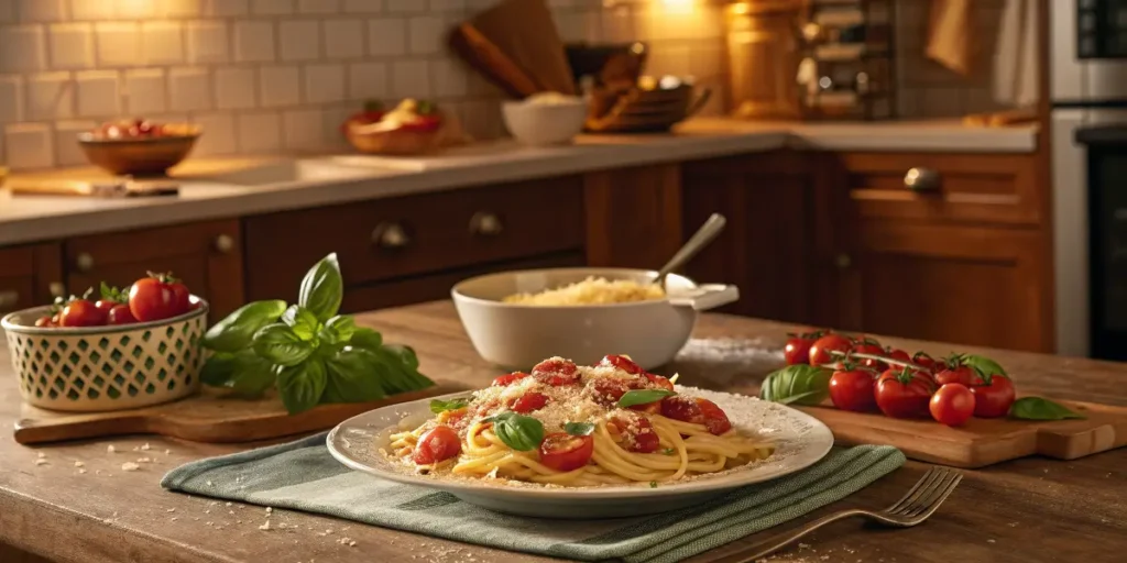 Delicious Hello Fresh pasta recipe served with fresh herbs and Parmesan