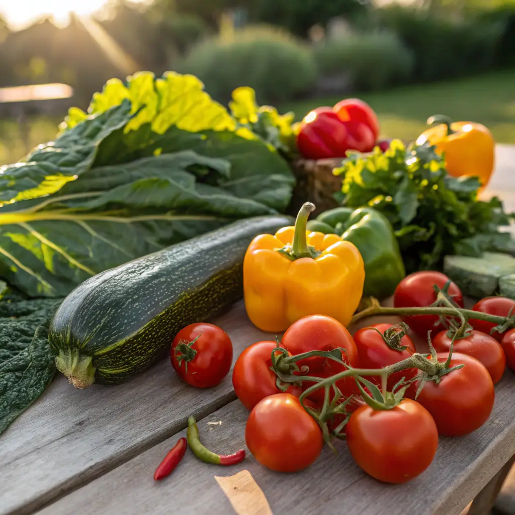 Seasonal vegetables sourced from a local ranch.