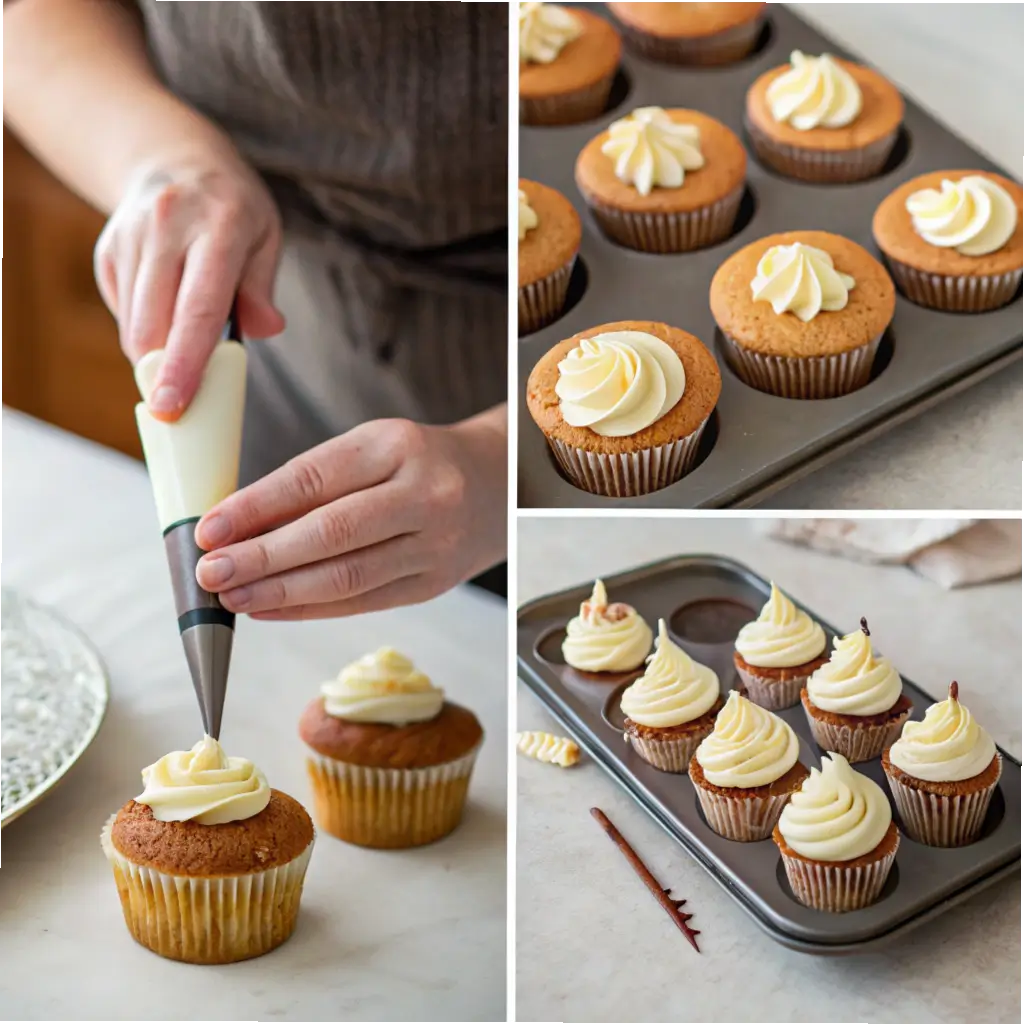 Decorating bow and arrow cupcakes with chocolate arrows